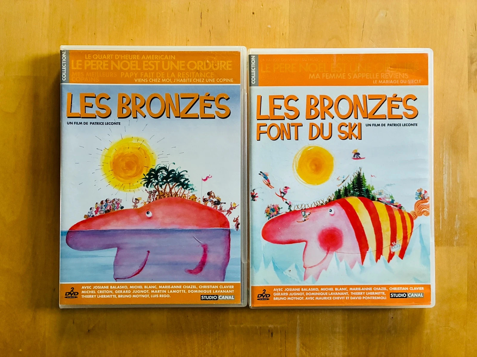 Lot 2 DVD cultes: Les Bronzés et Les Bronzés font du ski éditions collectors.